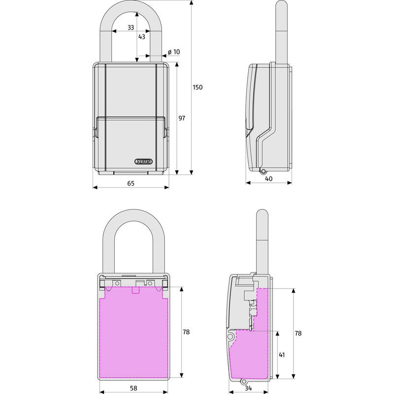 ABUS Mini KeyGarage 737 with Shackle