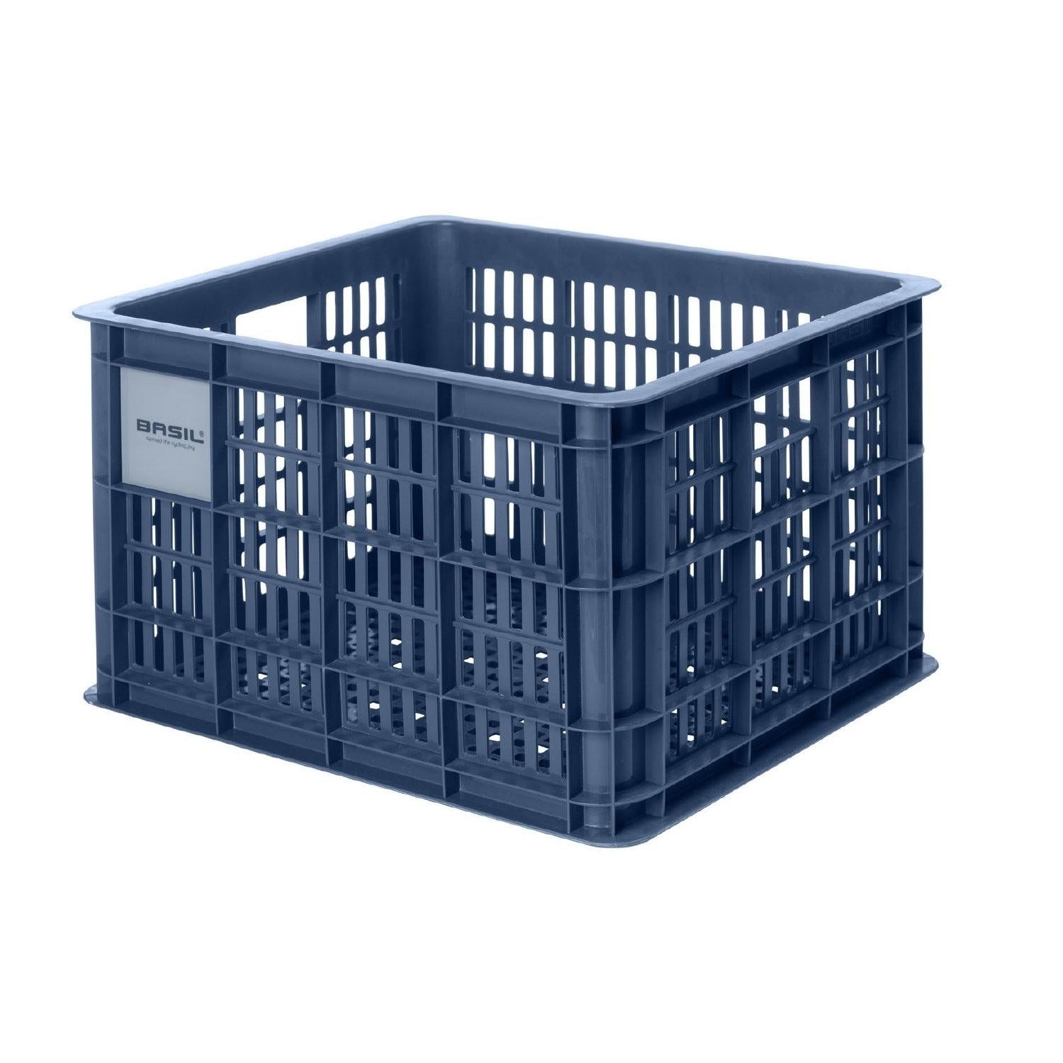 Basil Bicycle Crate Medium 29.5L Recycled Bluestone