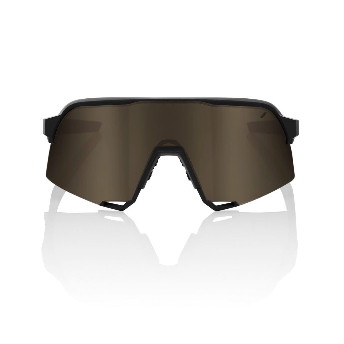 100% S3 Soft Tact Sunglasses Black with Gold Lens