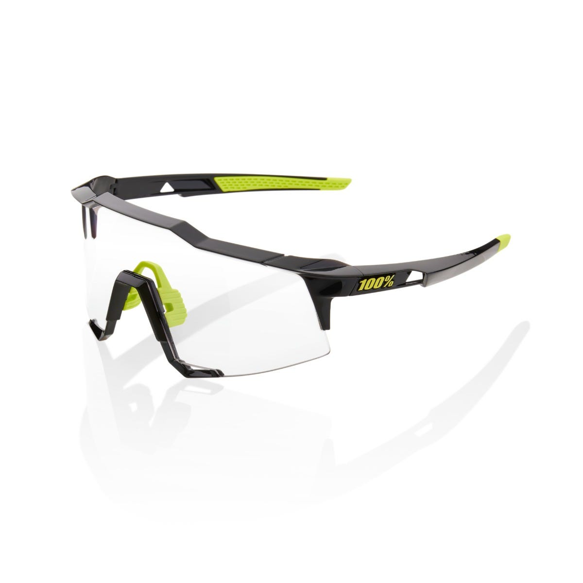 100% Speedcraft Sunglasses Gloss Black with Photochromic Lens