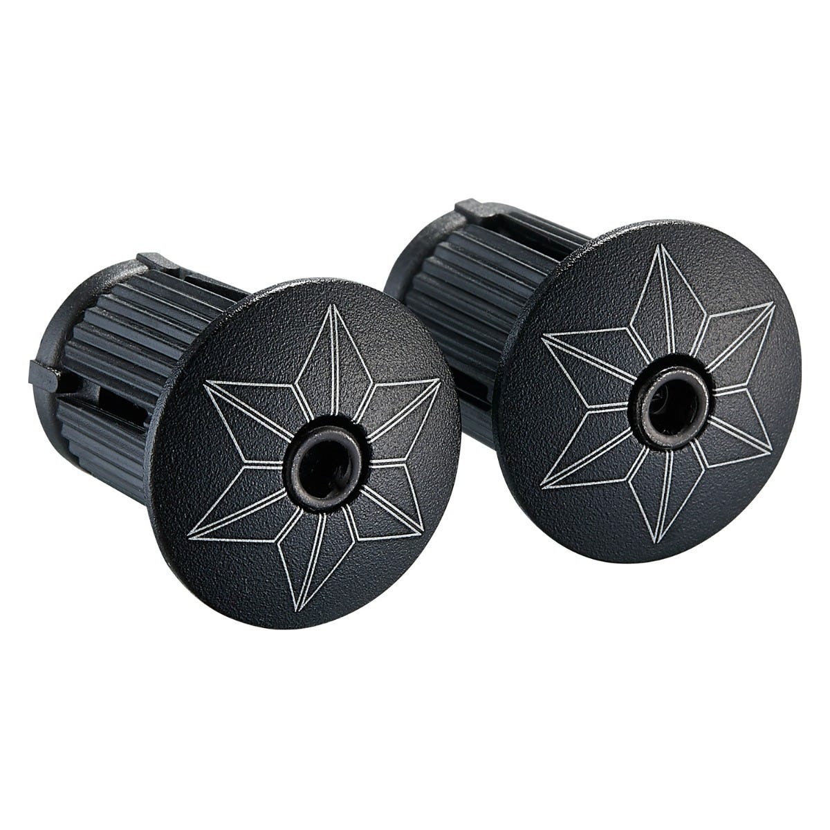 Supacaz Super Sticky Kush - Black + Ano Black Plugs
