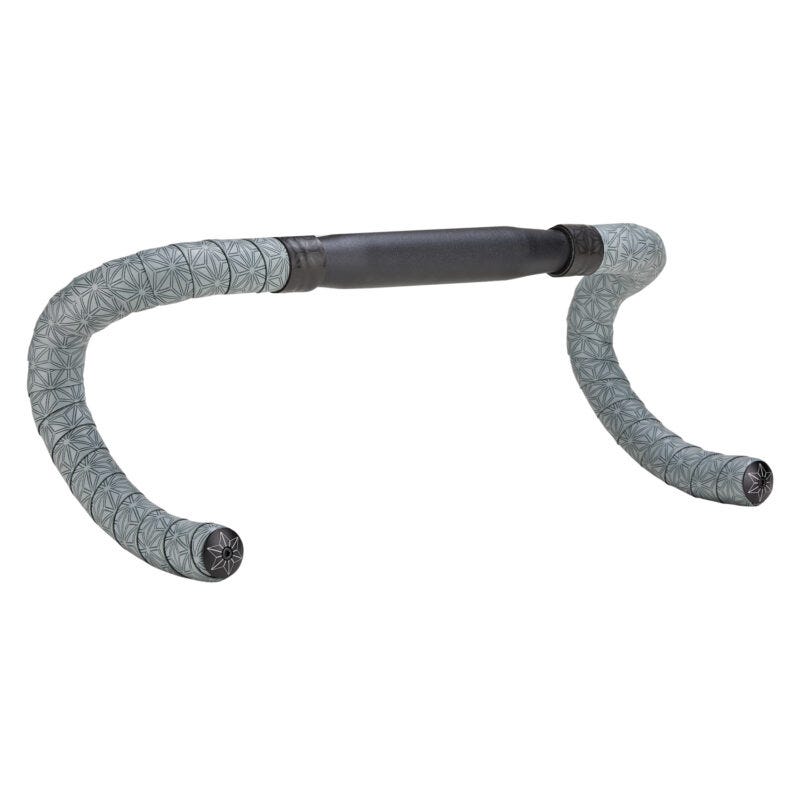 Supacaz Super Sticky Kush - Gravel - Gun Metal + Ano Black Plugs