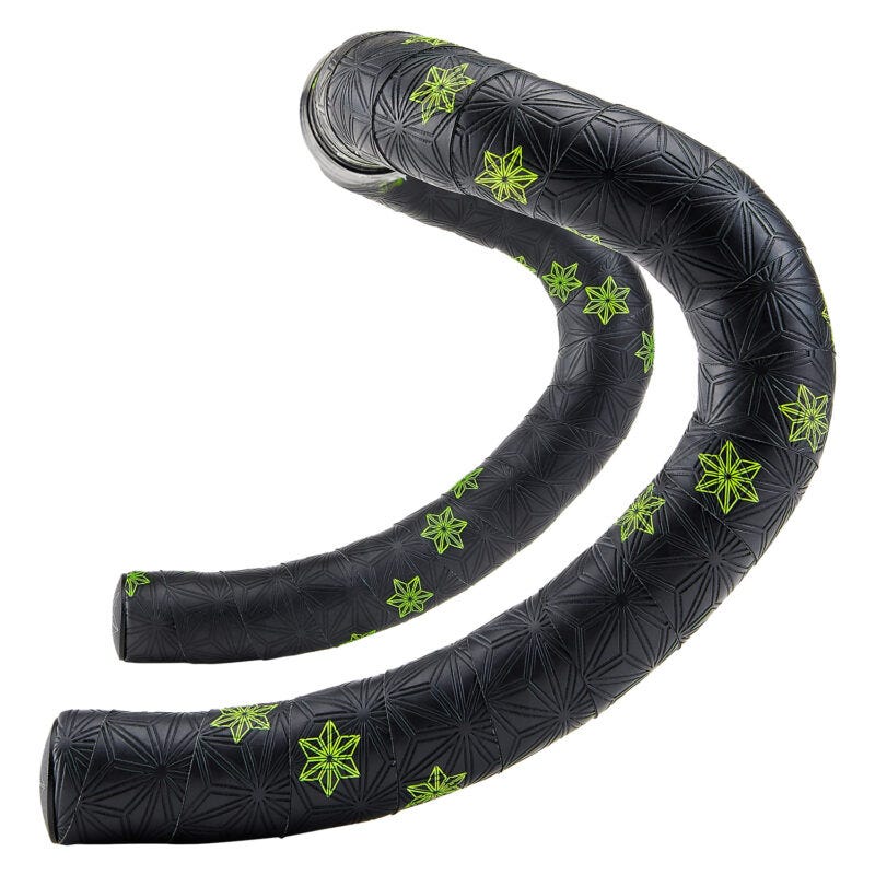 Supacaz Super Sticky Kush - Galaxy - Neon Yellow Stars + Ano Black Plugs