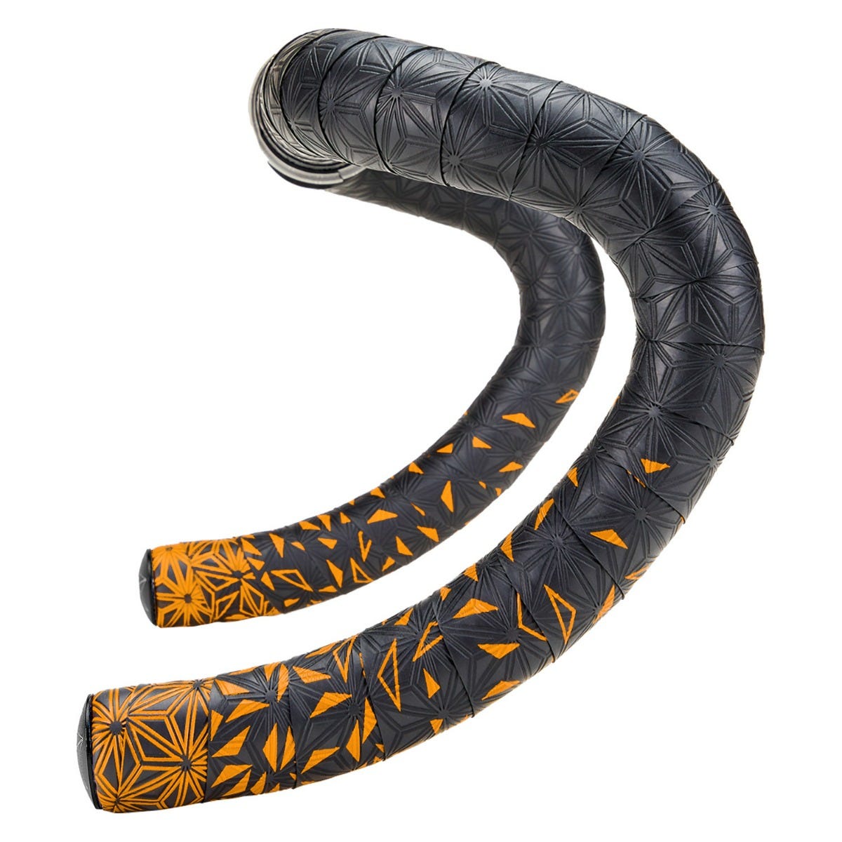 Supacaz Super Sticky Kush - Star Fade - Neon Orange + Ano Black Plugs