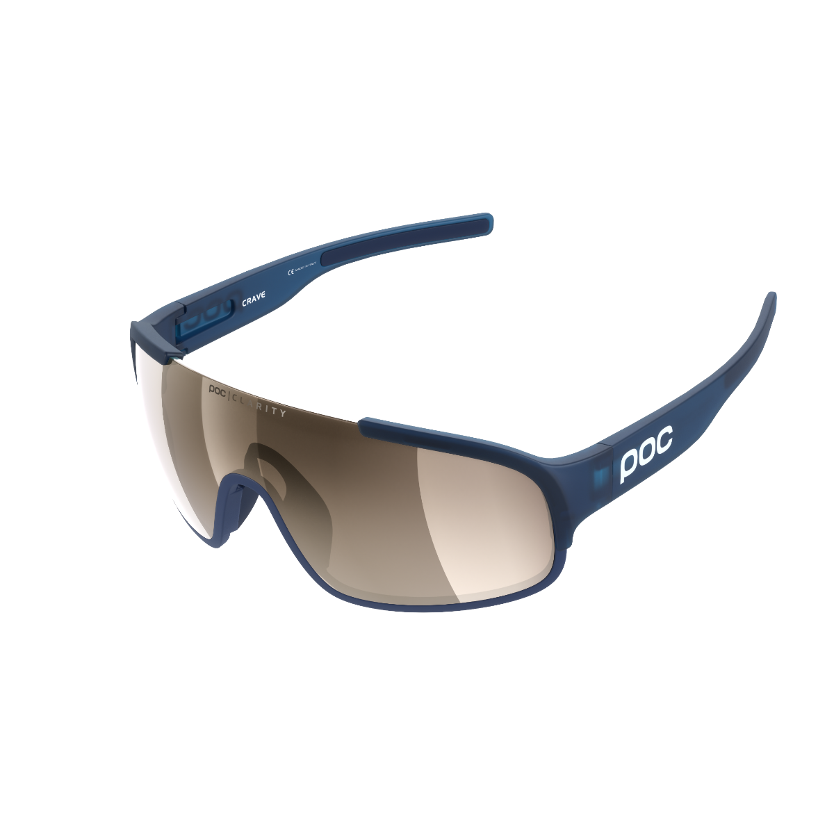 POC Crave Sunglasses Lead Blue With Brown/Silver Mirror Lens