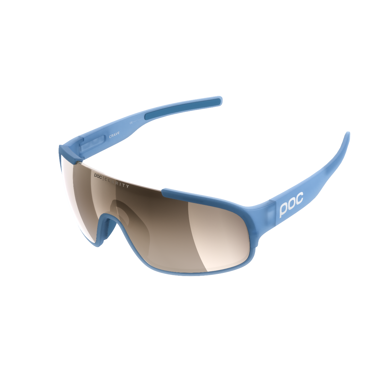 POC Crave Sunglasses Basalt Blue With Brown/Silver Mirror Lens