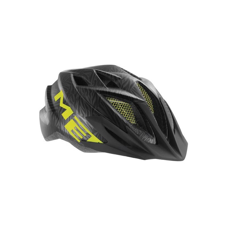 Helmet MET Crackerjack Black/Green 52-57 cm