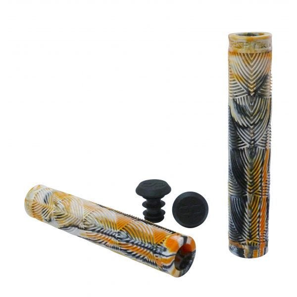 Crisp Scooter Handlebar Grips Black/White/Orange 160mm