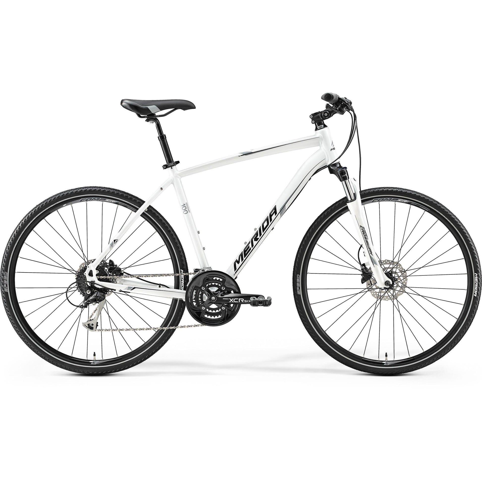 Merida Crossway 100 Hybrid Bike Pearl White/Grey/Black