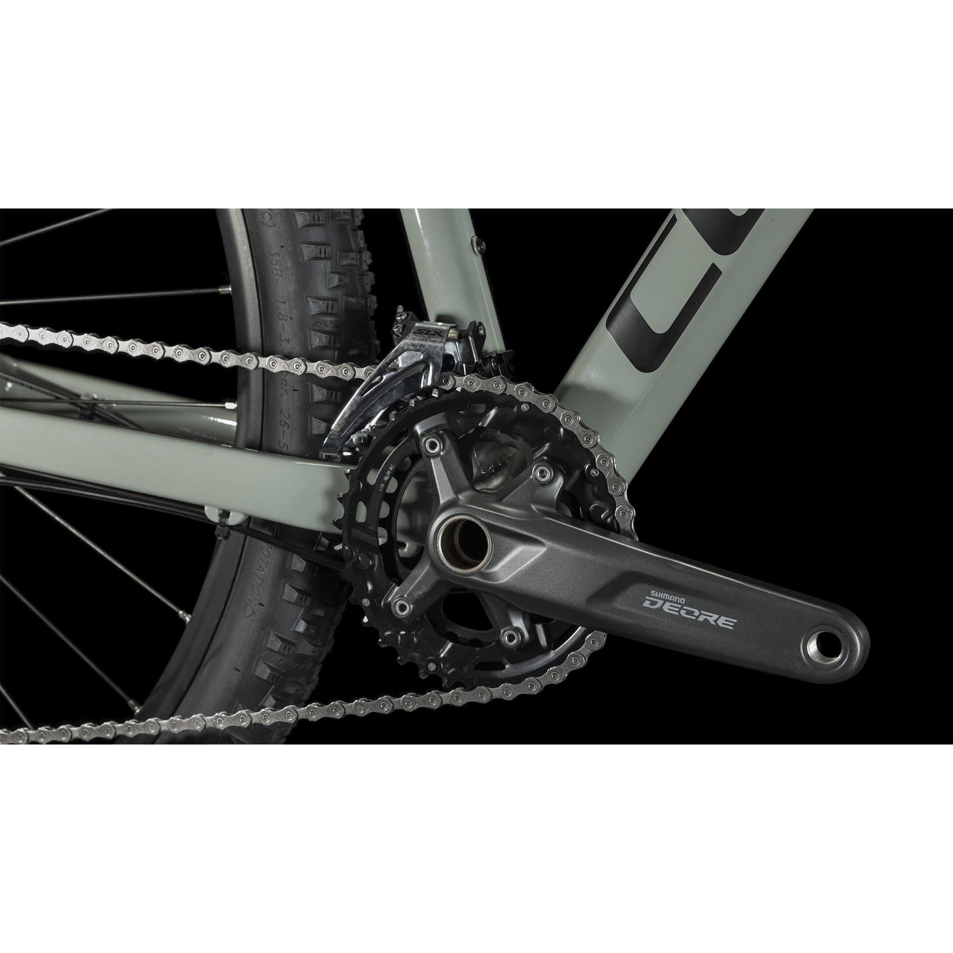 Cube Attention Hardtail Mountain Bike Swamp Grey 'n' Black