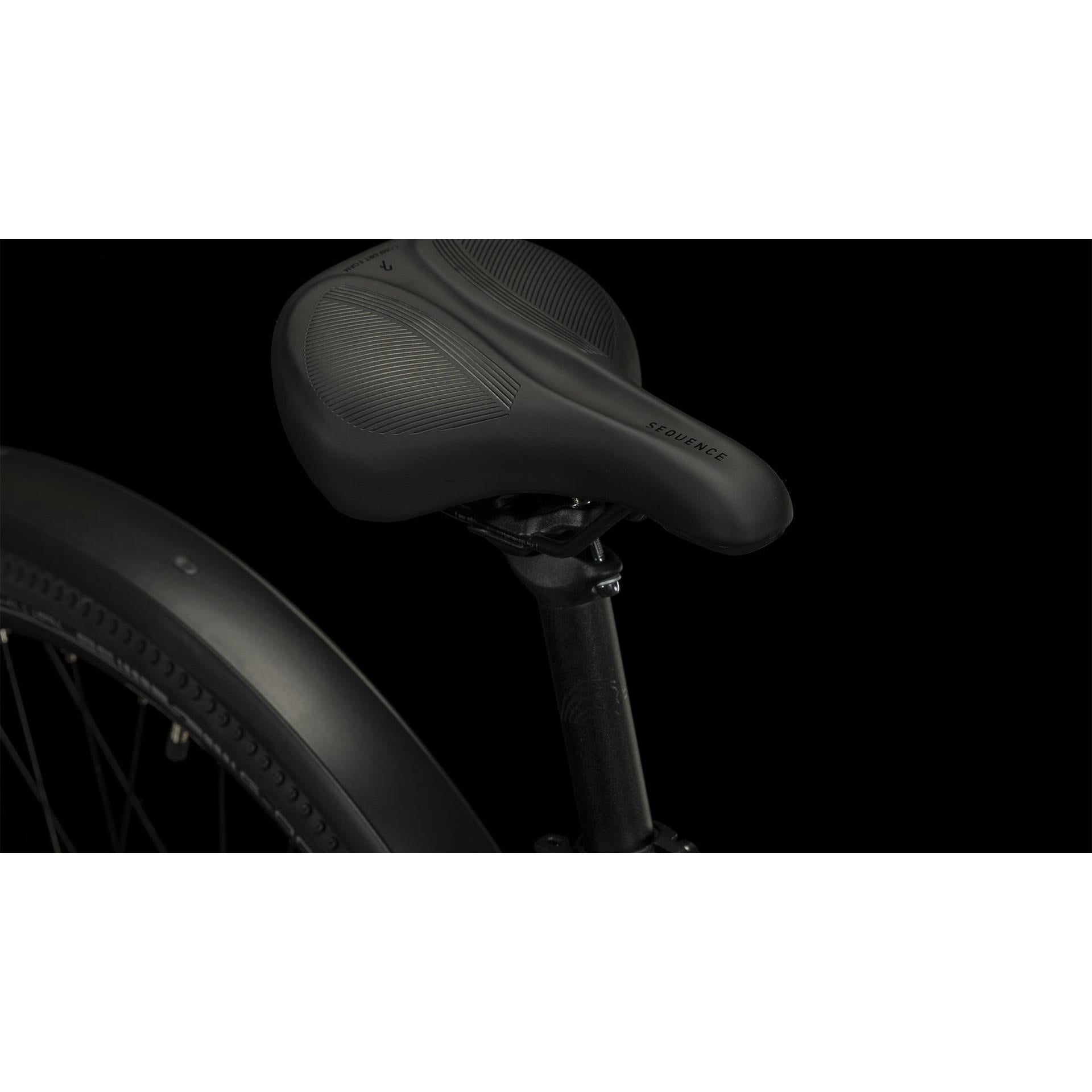 Cube Nuride Hybrid Pro 500 All-Road Trapeze Electric Hybrid Bike Black Metal