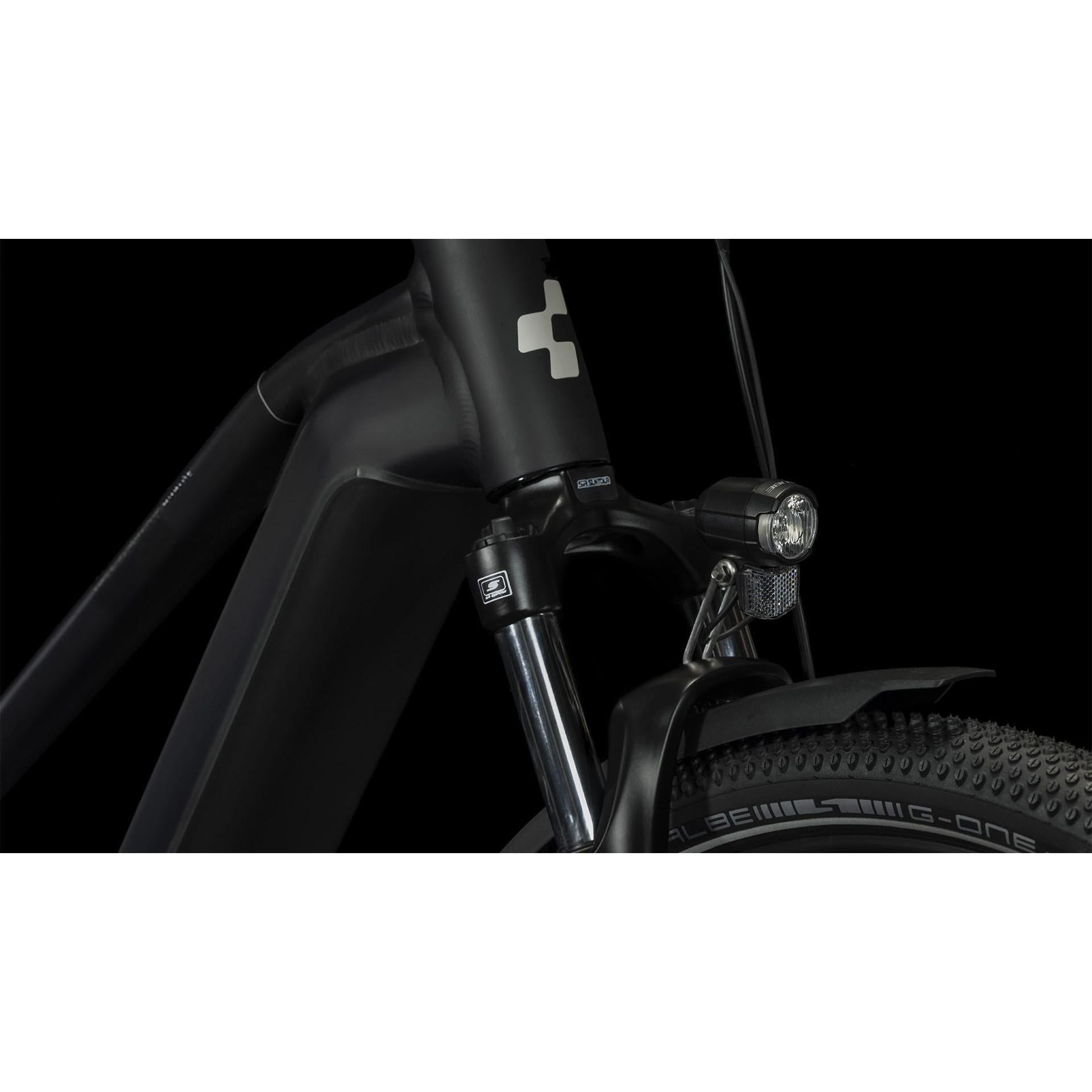 Cube Nuride Hybrid Pro 500 All-Road Trapeze Electric Hybrid Bike Black Metal