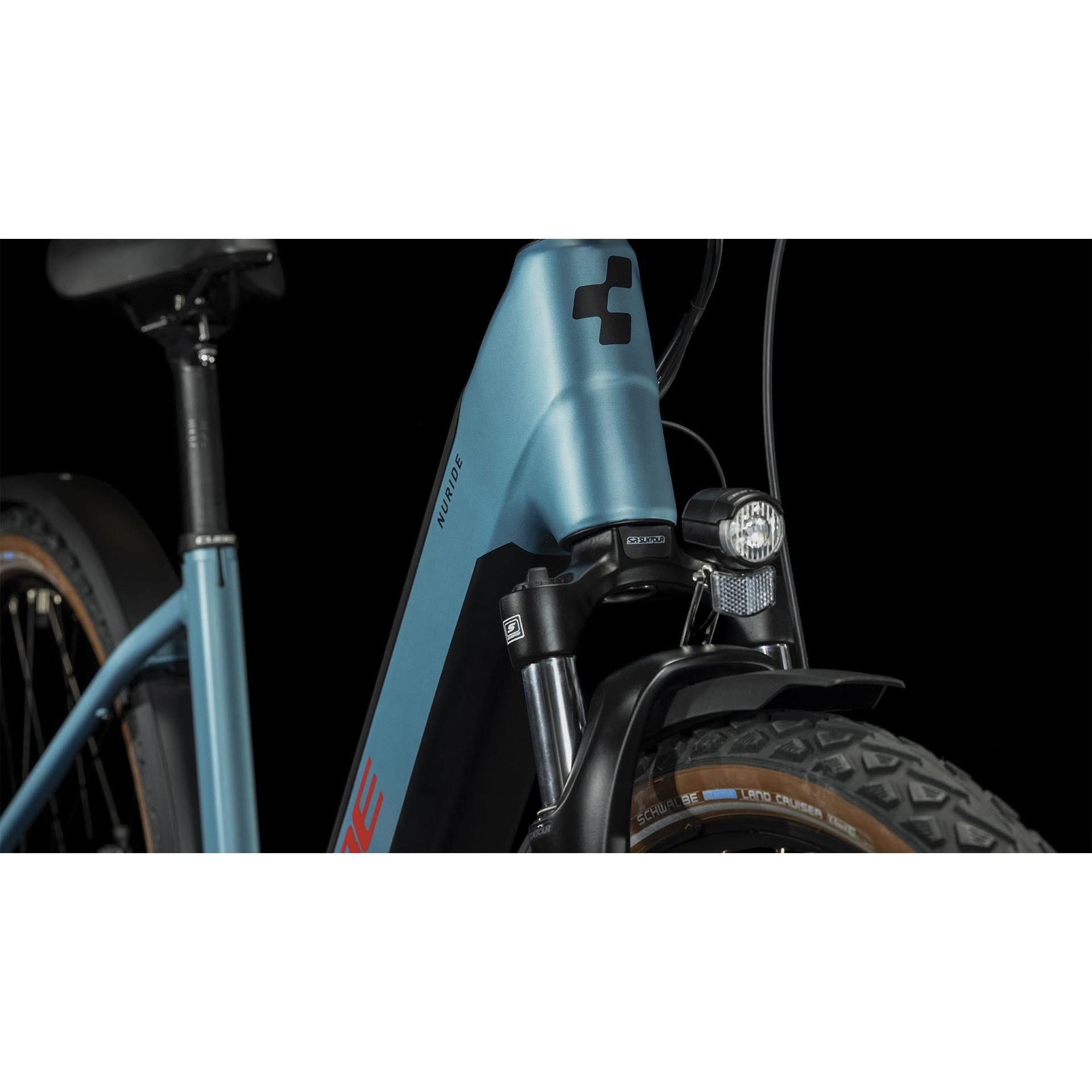 Cube Nuride Hybrid Performance 625 Allroad Easy Entry Electric Hybrid Bike Metal Blue n Red