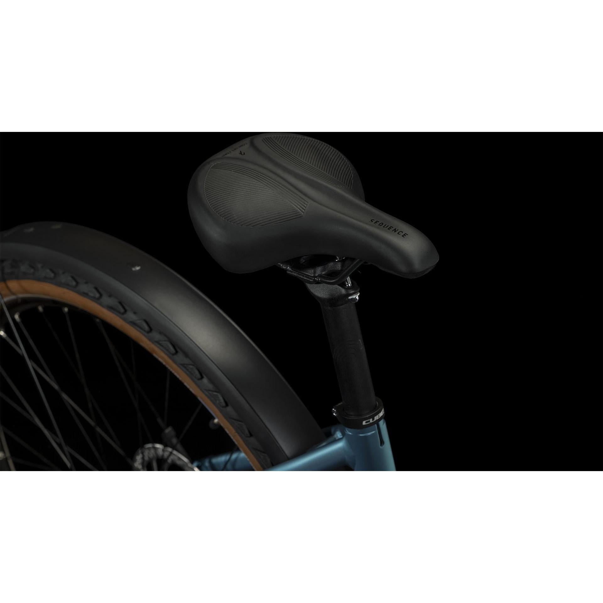 Cube Nuride Hybrid Performance 625 Allroad Easy Entry Electric Hybrid Bike Metal Blue n Red