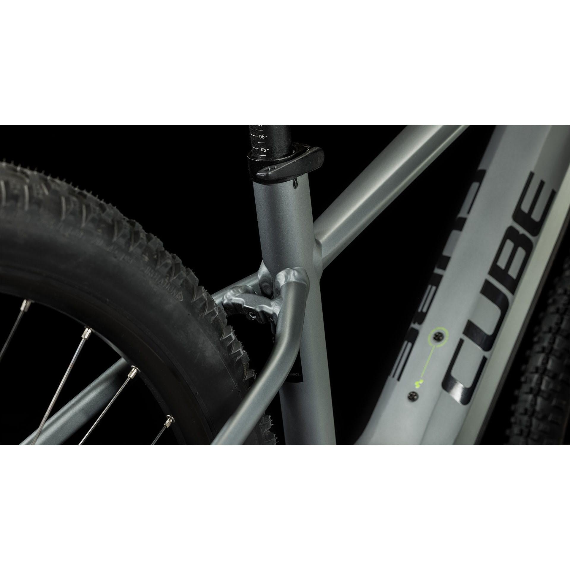 Cube Reaction Hybrid Pro 500 Electric Hardtail Mountain Bike Flash Grey 'n' Green