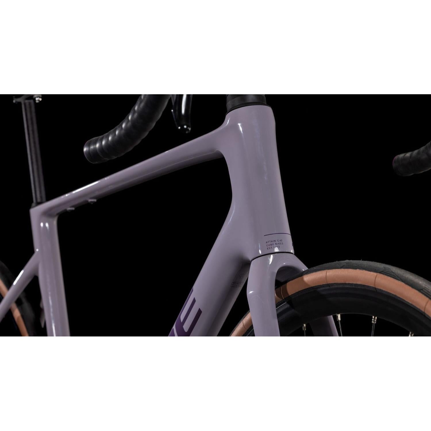 Cube Attain C:62 Race Road Bike Plumgrey'n'Brink