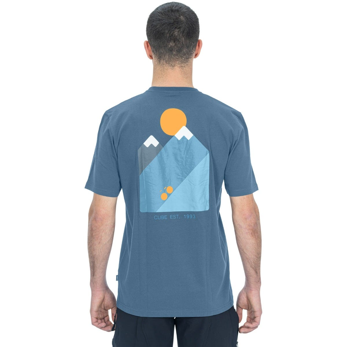 Cube Organic Mountains T-Shirt Dark Blue