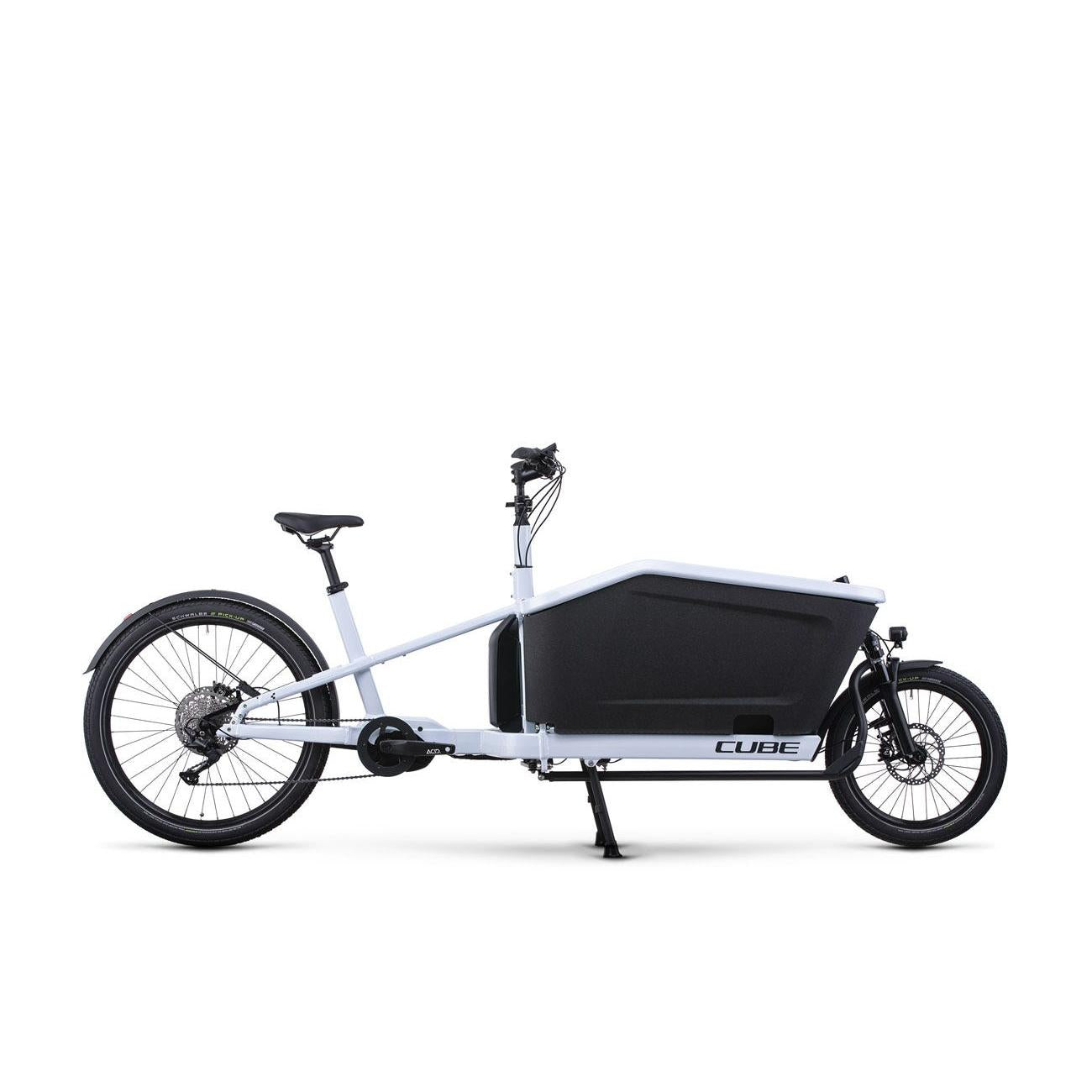 Cube Cargo Sport Hybrid 500 Electric Cargo Bike Flash White/Black