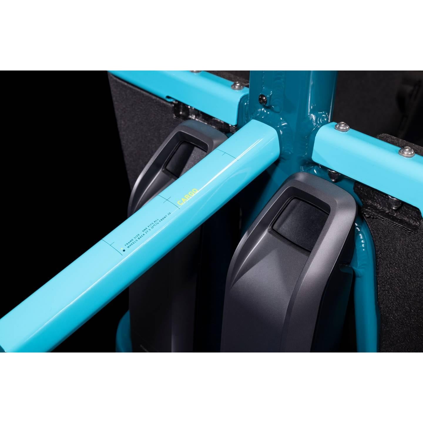 Cube Cargo Sport Hybrid 500 Electric Cargo Bike Blue'n'Lime