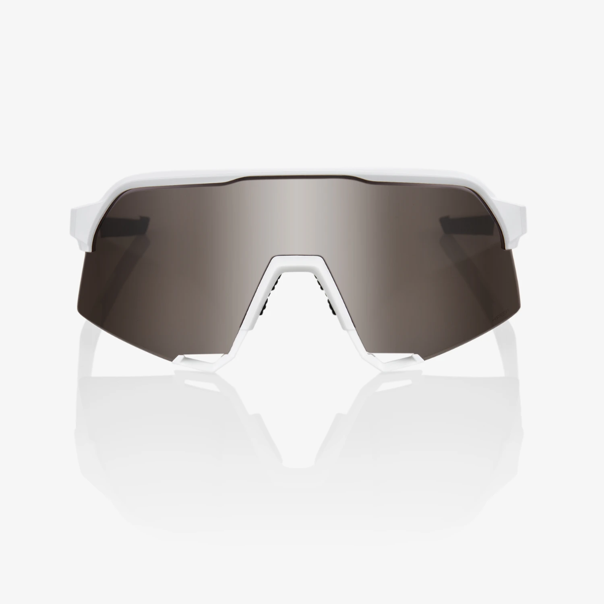 100% S3 Sunglasses White/HiPER Silver Multilayer Lens