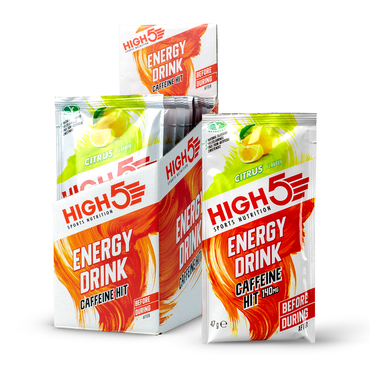 HIGH5 Energy Drink Caffeine Hit Powder Citrus Box of 12