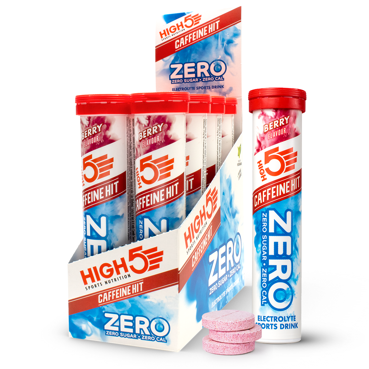 HIGH5 ZERO Caffeine Hit Tablets Berry Box of 8