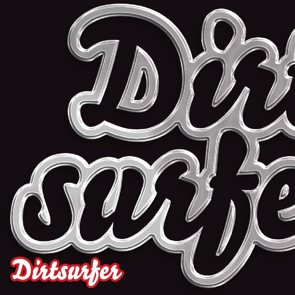 Dirtsurfer MTB Front Mudguard Chrome Look Logo Black