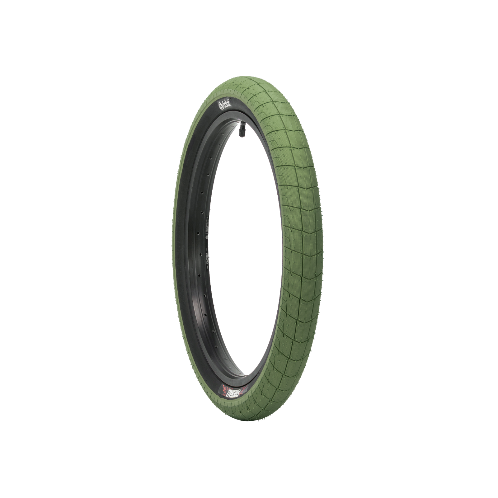 Eclat Fireball BMX Tyre 20 X 2.30'' Army Green/Black Wall