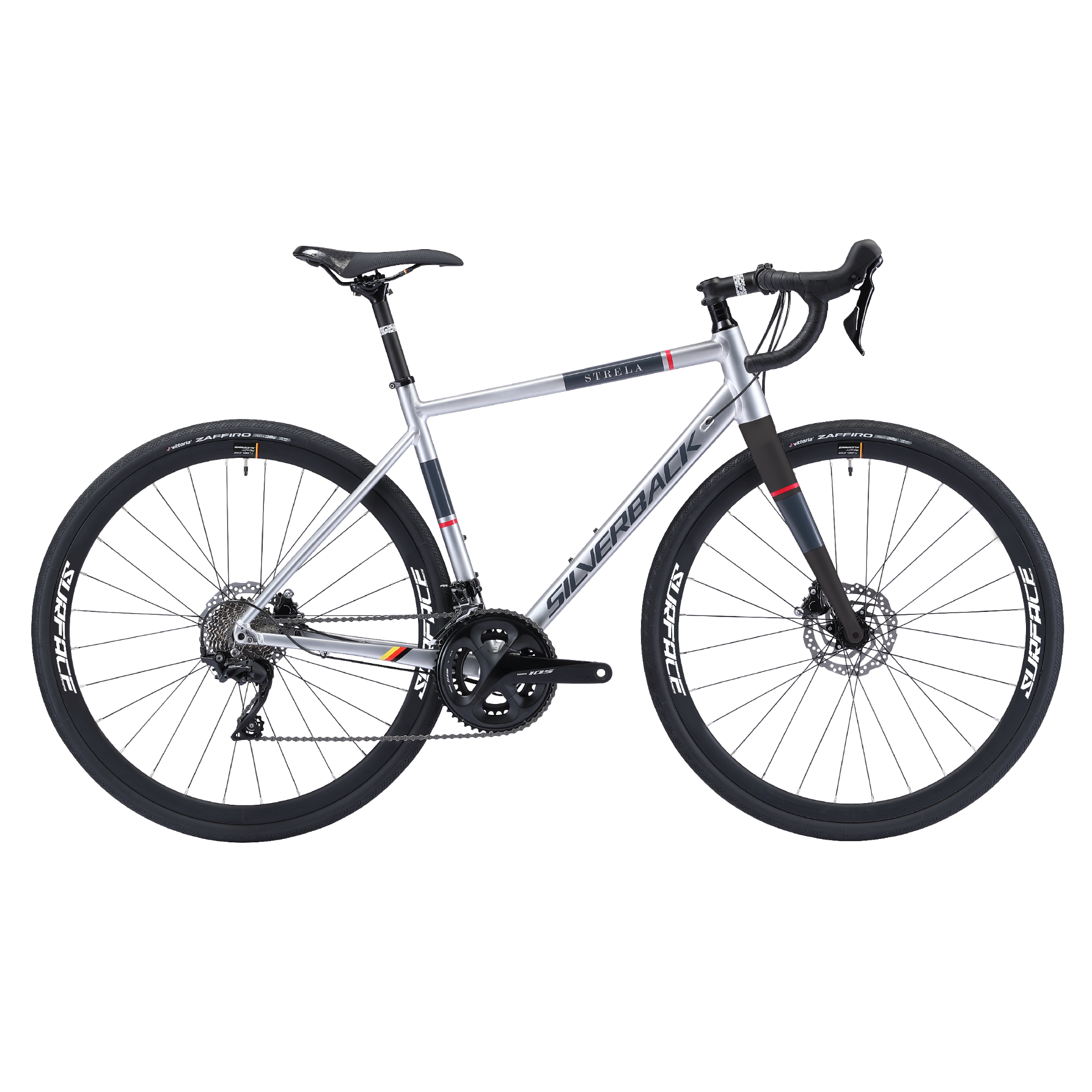 Silverback Strela Elite Disc Road Bike Silver/Watermelon (2020)