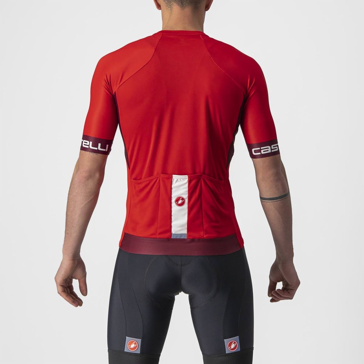 Castelli Entrata VI Jersey Light Bordeaux Red/Ivory
