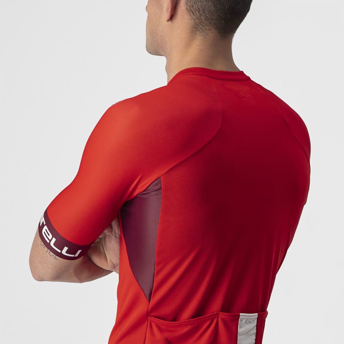 Castelli Entrata VI Jersey Light Bordeaux Red/Ivory