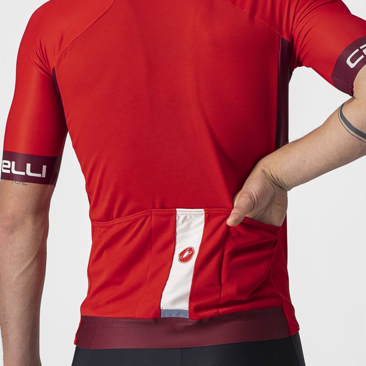 Castelli Entrata VI Jersey Light Bordeaux Red/Ivory
