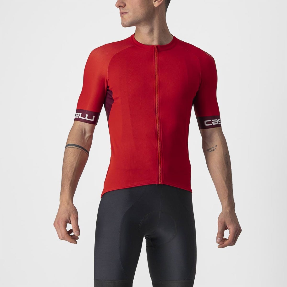 Castelli Entrata VI Jersey Light Bordeaux Red/Ivory