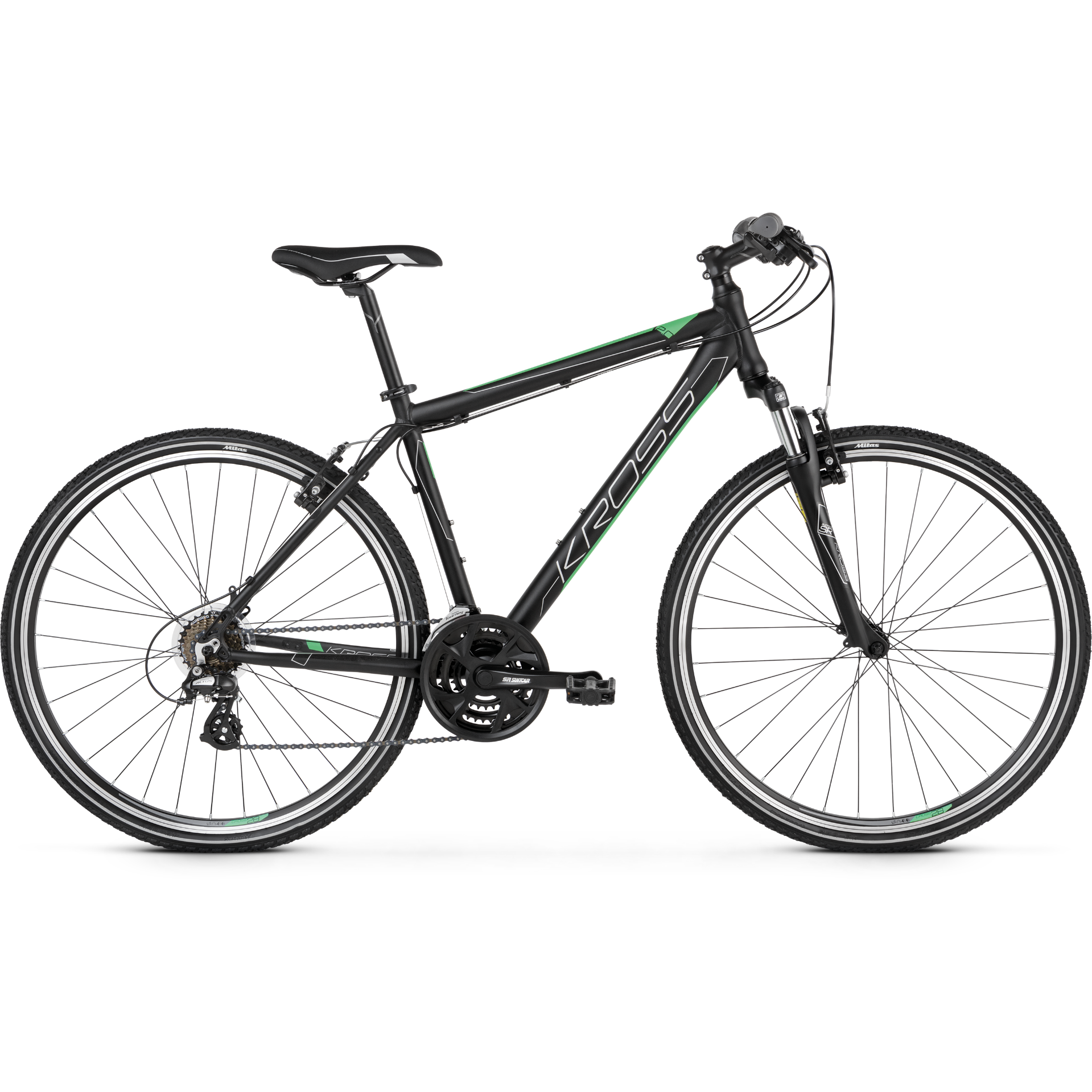 Kross Evado 2.0 700c Hybrid Bike Blk/Grn