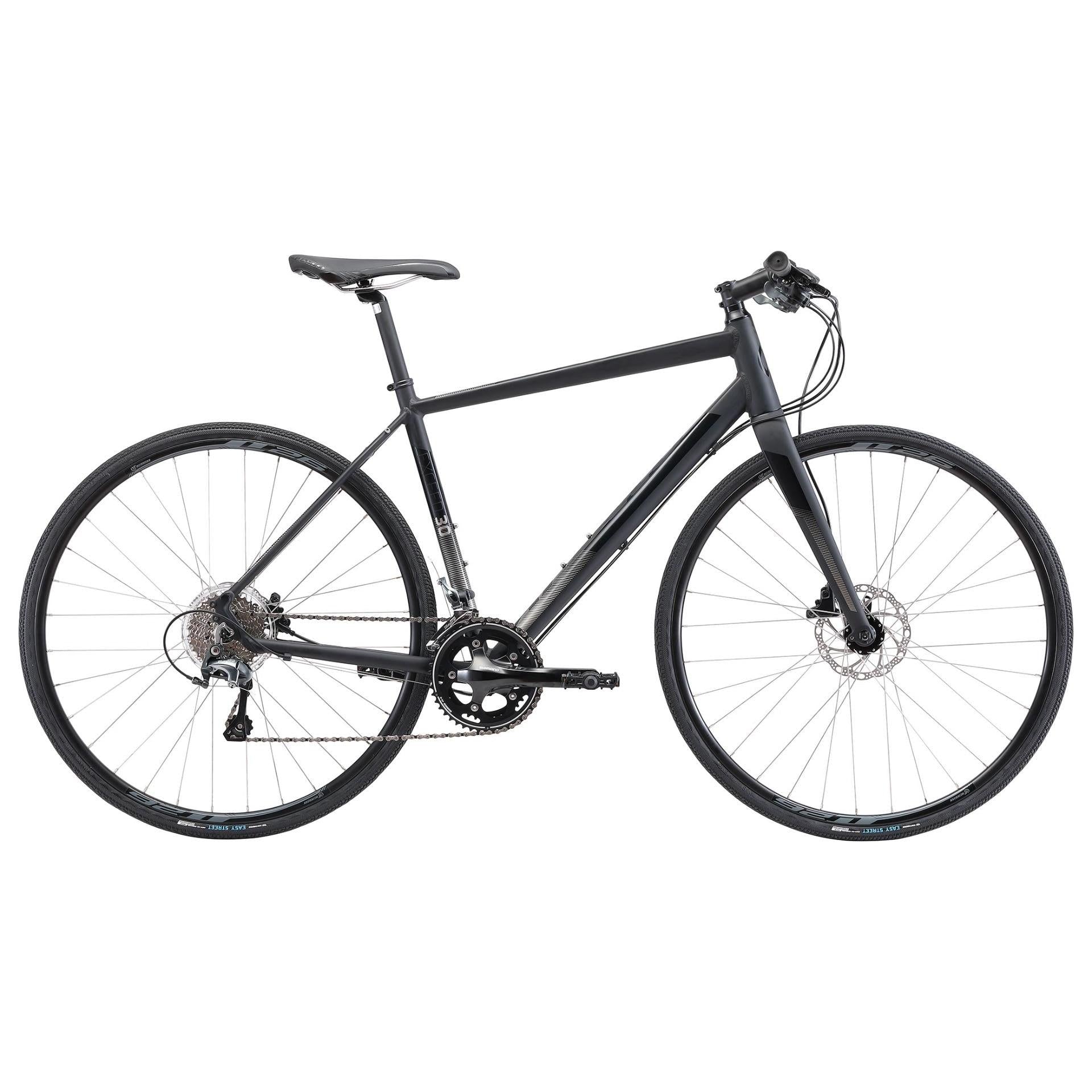 Apollo Exceed 30 Disc Flat Bar Road Bike Matte Black Gloss Black/Gloss Charcoal