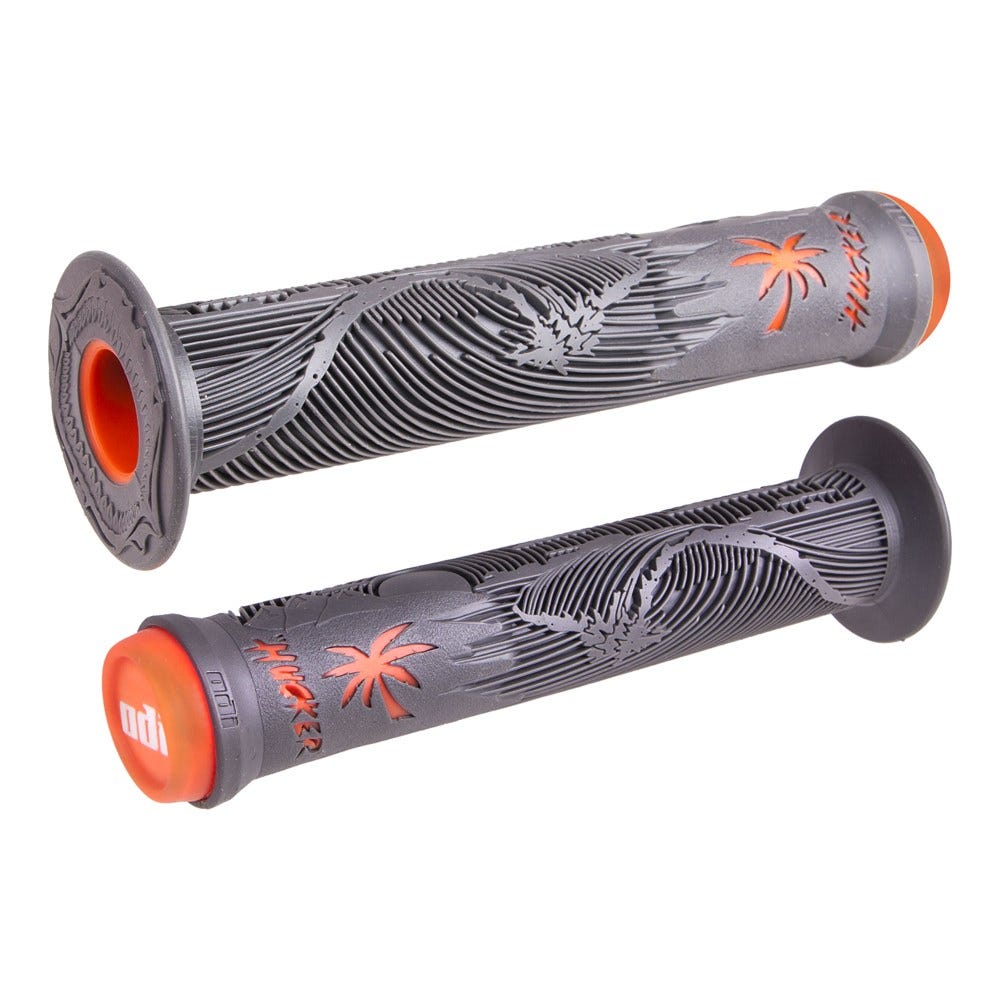 ODI Hucker Single-Ply BMX Grips 160mm Graphite/Orange