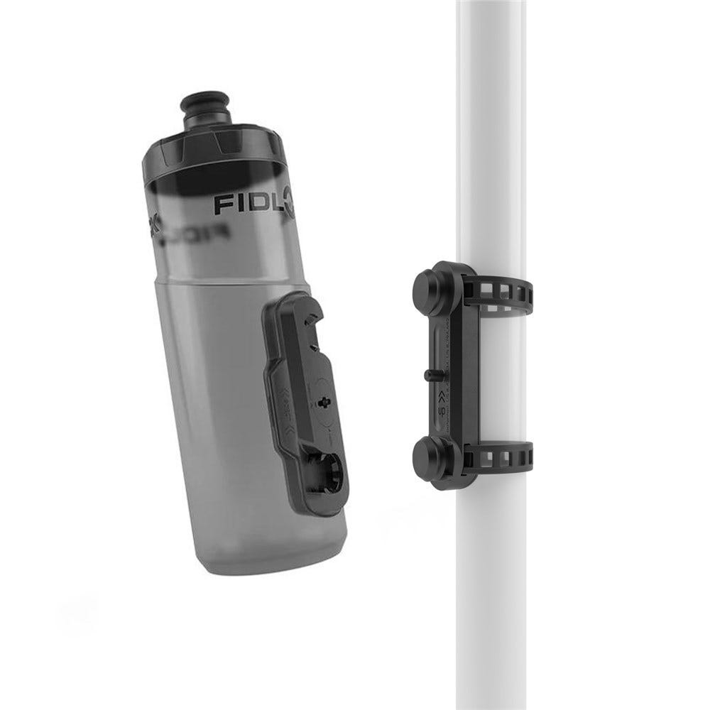 FIDLOCK Black Water Bottle Universal Combo 600mL