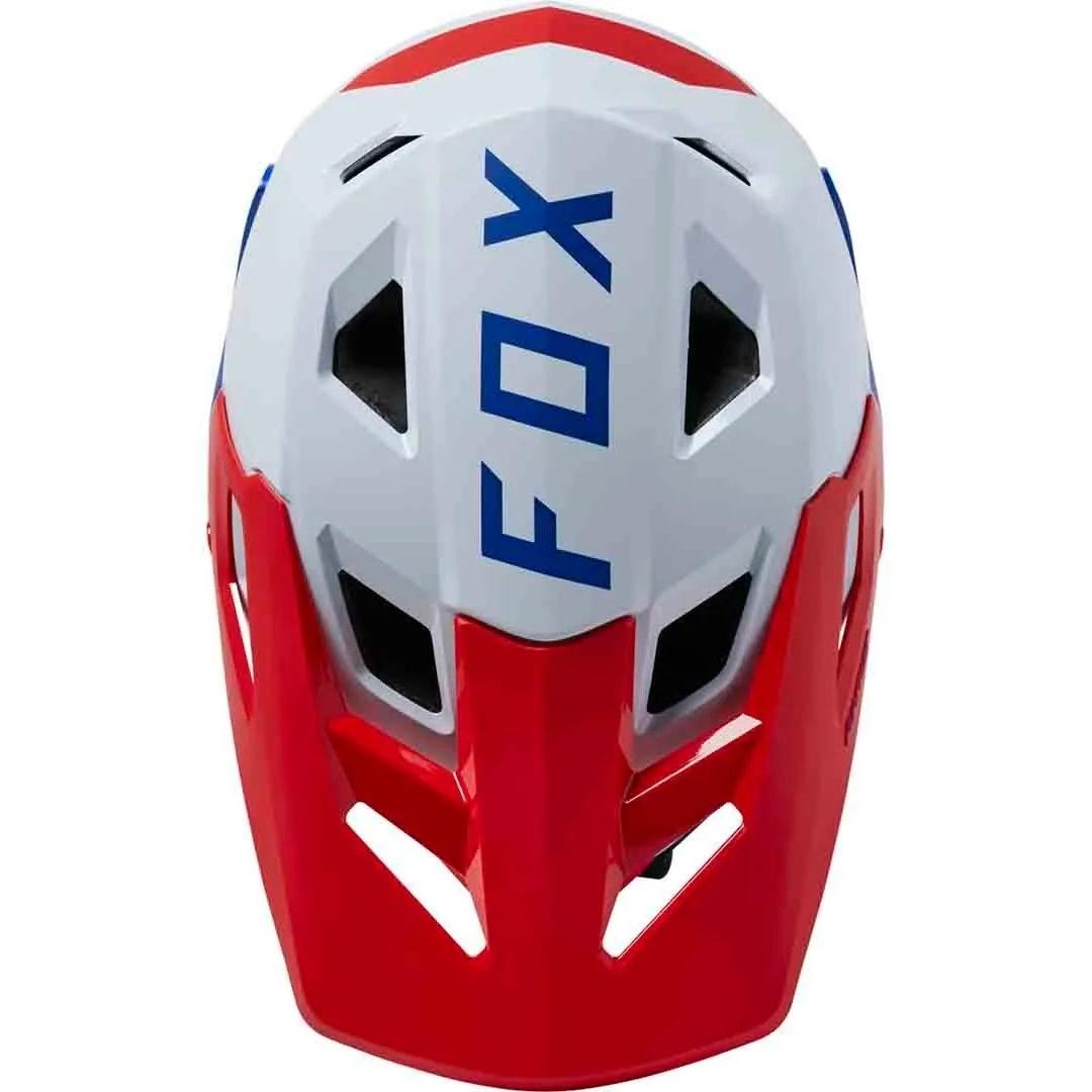 FOX Rampage Fullface MIPS Helmet Ceshyn White/Red/Blue 2023