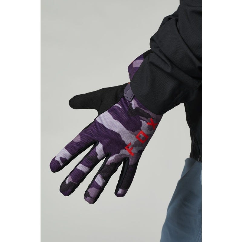 FOX Ranger Refuel Full Finger Women's Gloves Purple Camo
