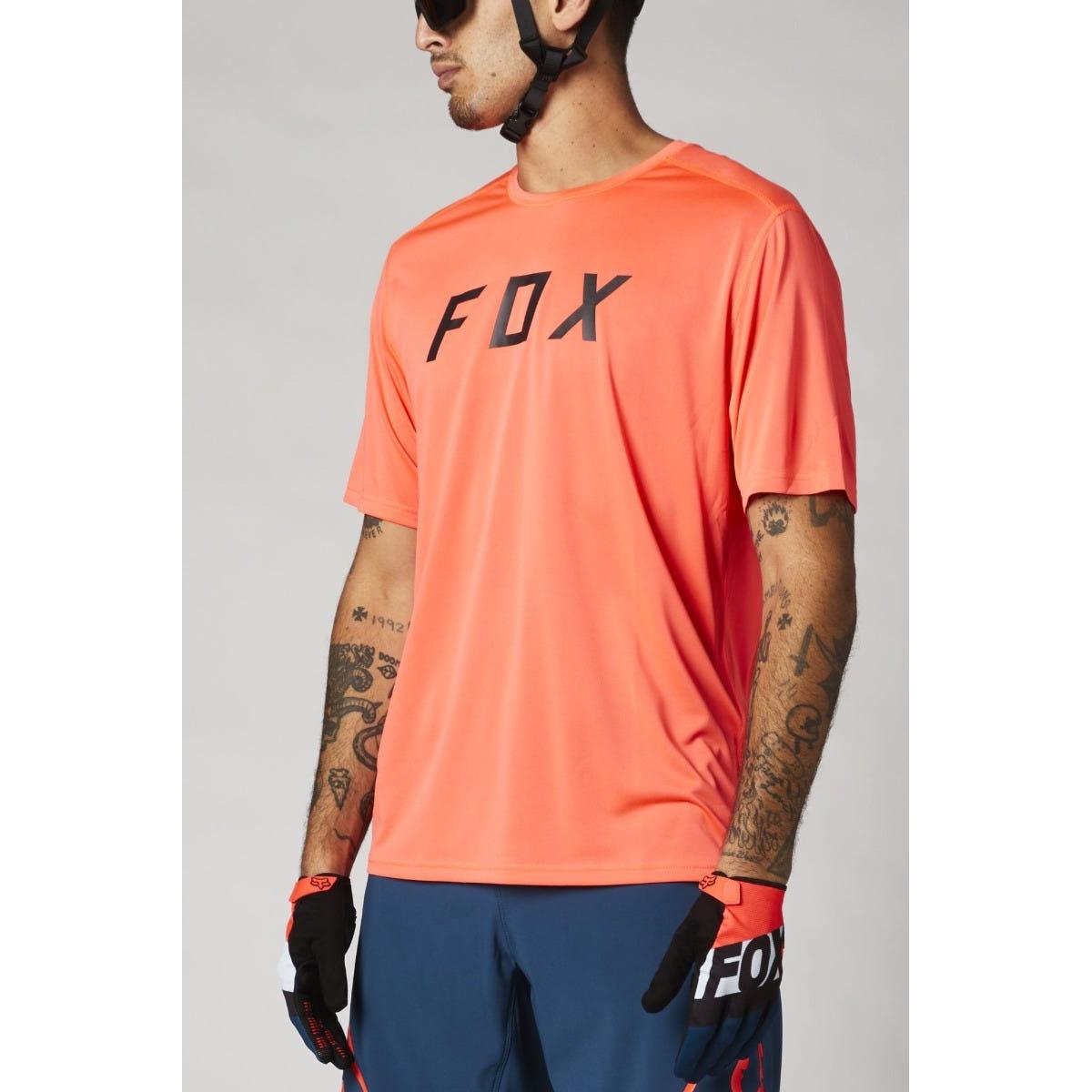 FOX Ranger Block Short Sleeve Jersey Atomic Punch