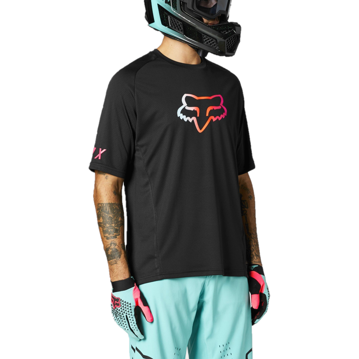 FOX Defend Short Sleeve Jersey Black