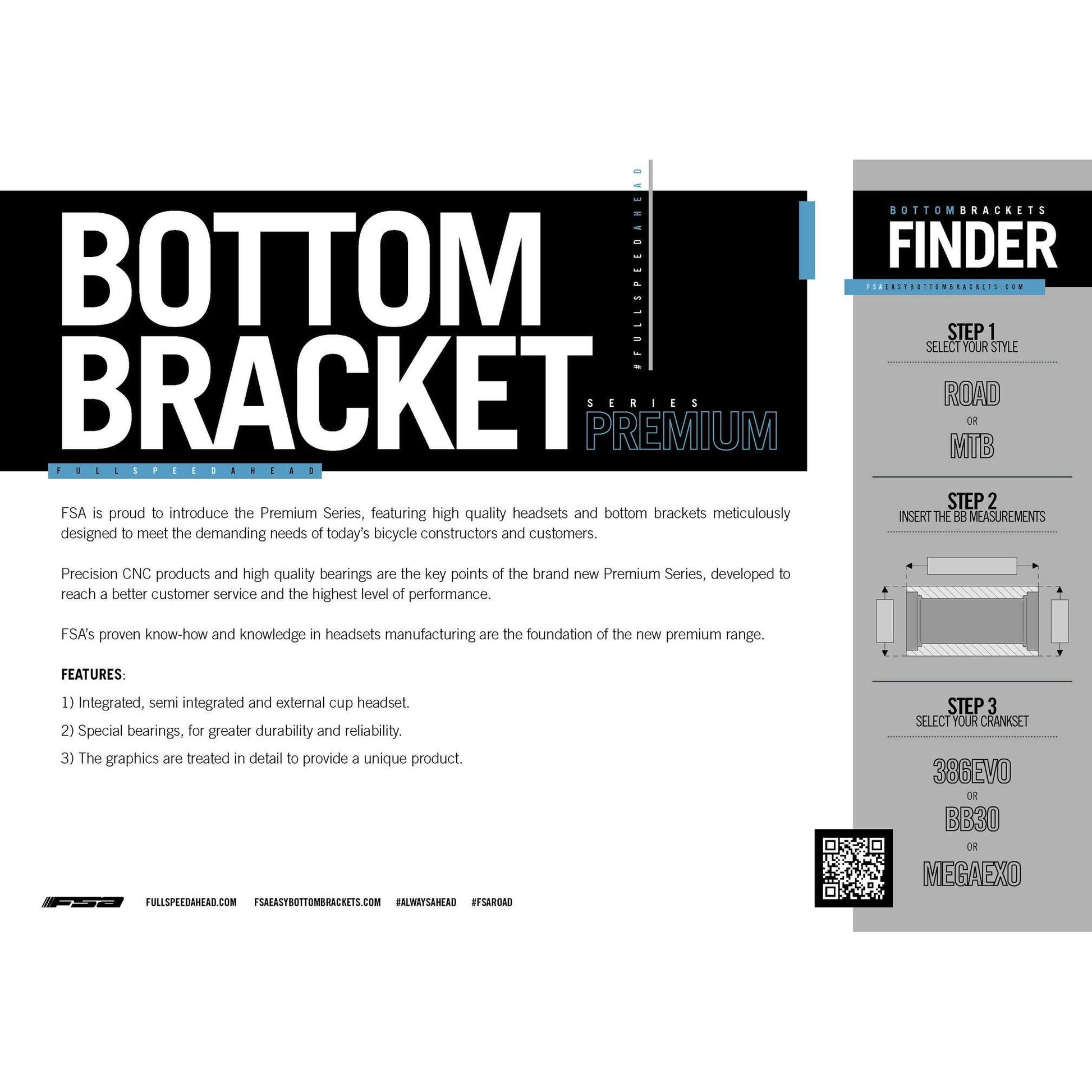 FSA Bottom Bracket Adapter Mega Exo 24mm/ 240mm Spindle to PF30