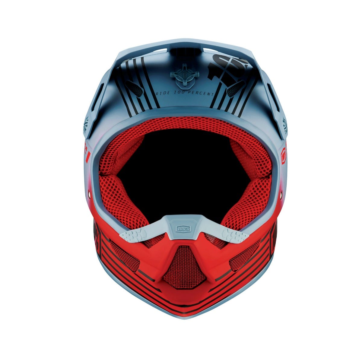 Fullface 100% STATUS Helmet Caltec Grey