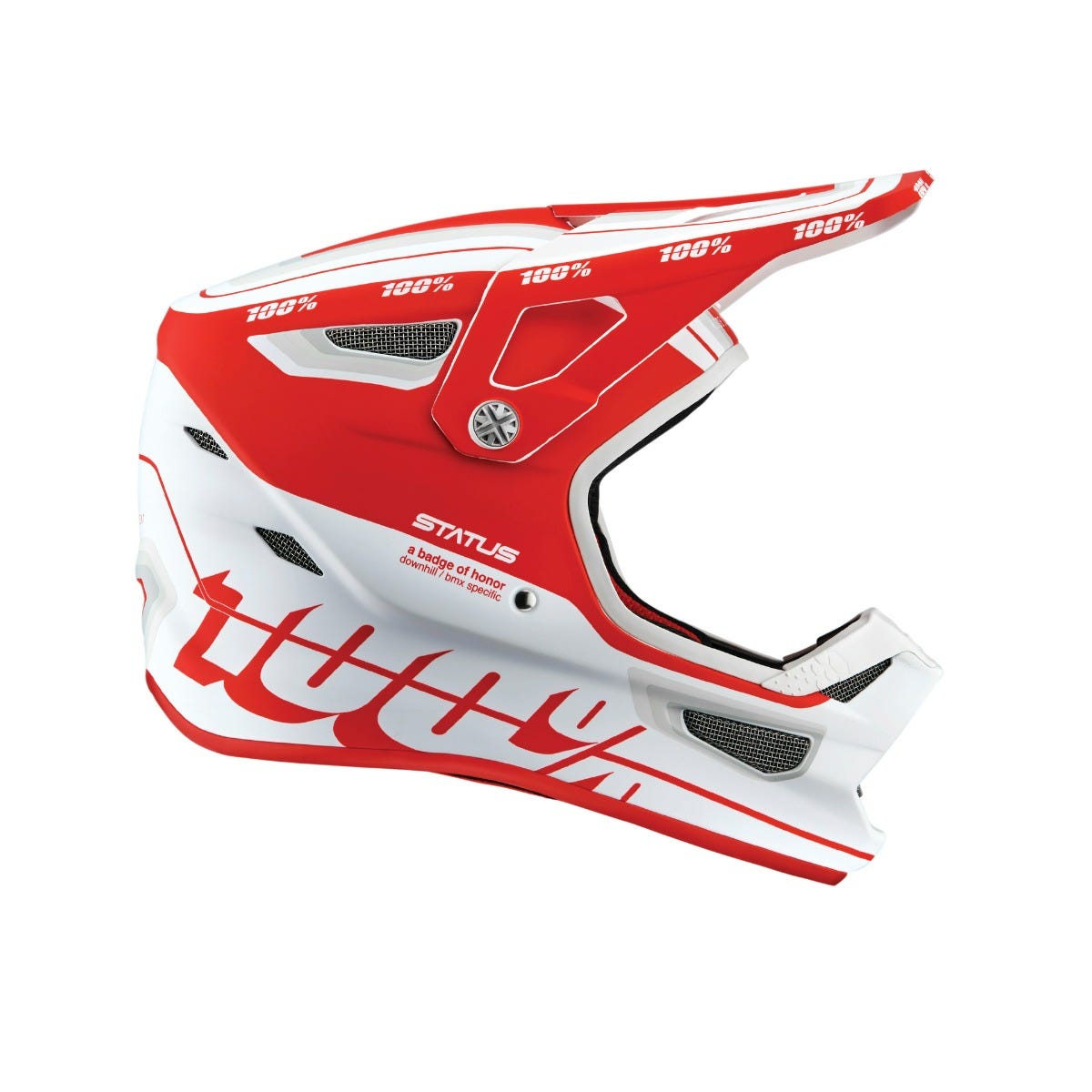 Fullface 100% STATUS Helmet Red/White