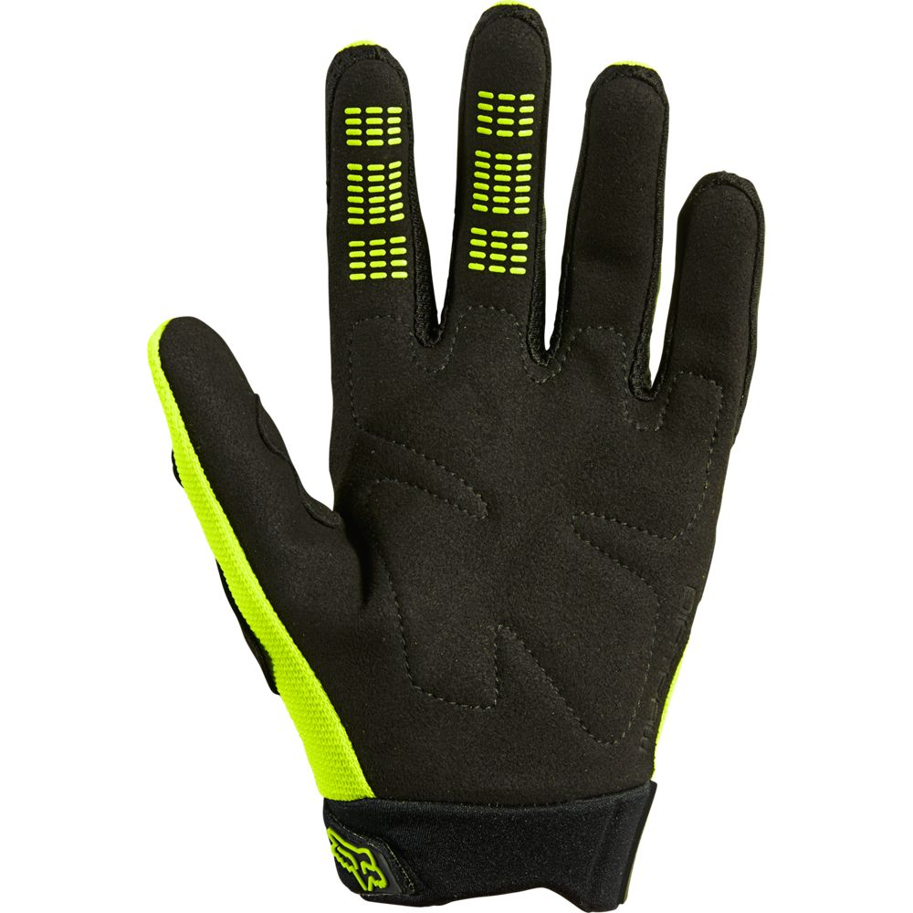 FOX Dirtpaw Full Finger Youth Gloves Fluorescent Yellow