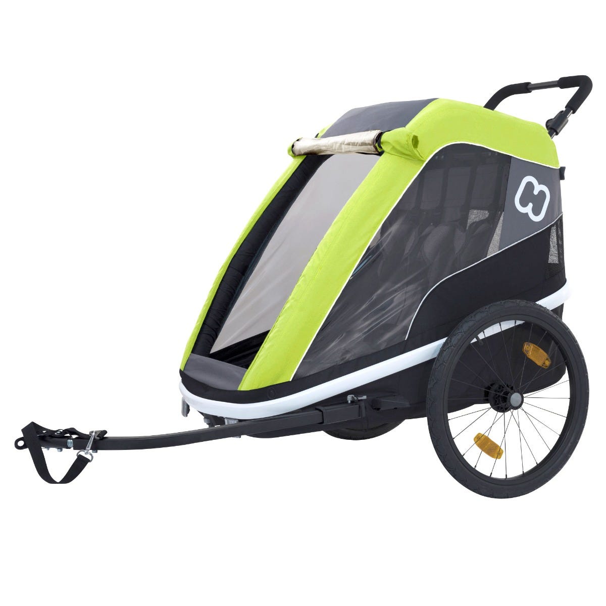 Hamax Avenida Two Trailer For 2 Children Lime