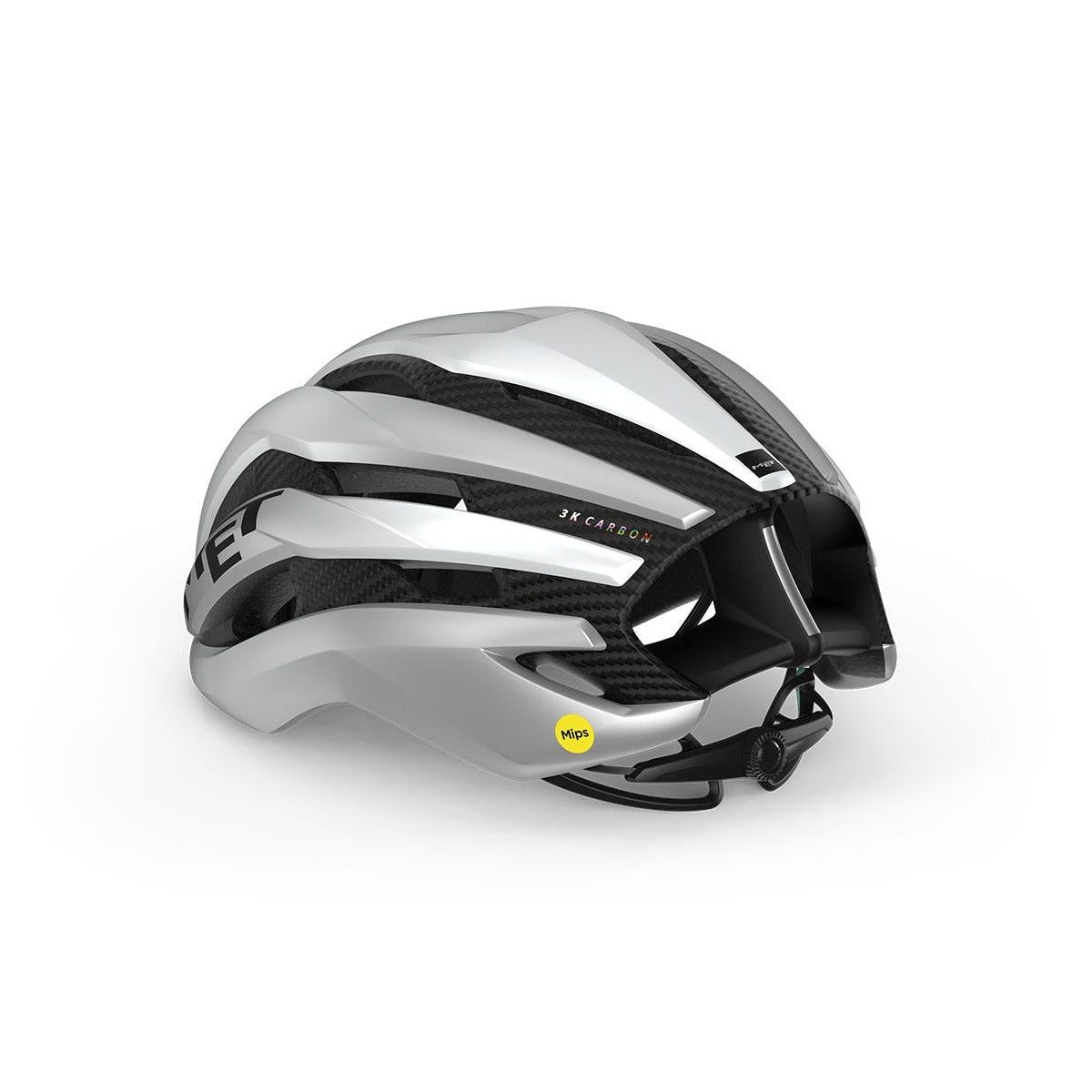 MET Trenta 3K Carbon MIPS Road Helmet White/Silver