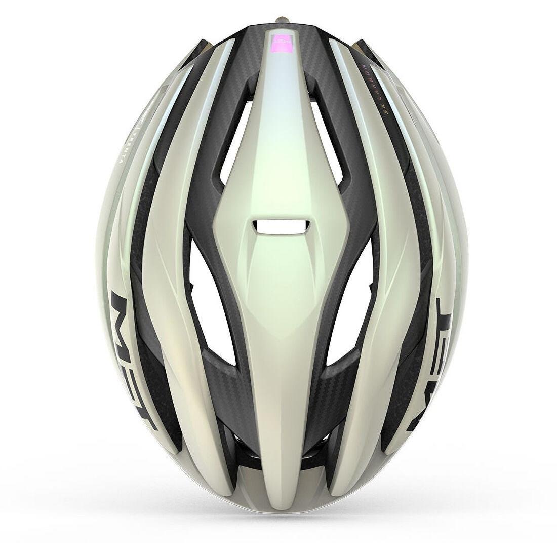 Met Trenta 3K Carbon MIPS Road Helmet Vanilla Ice Gold