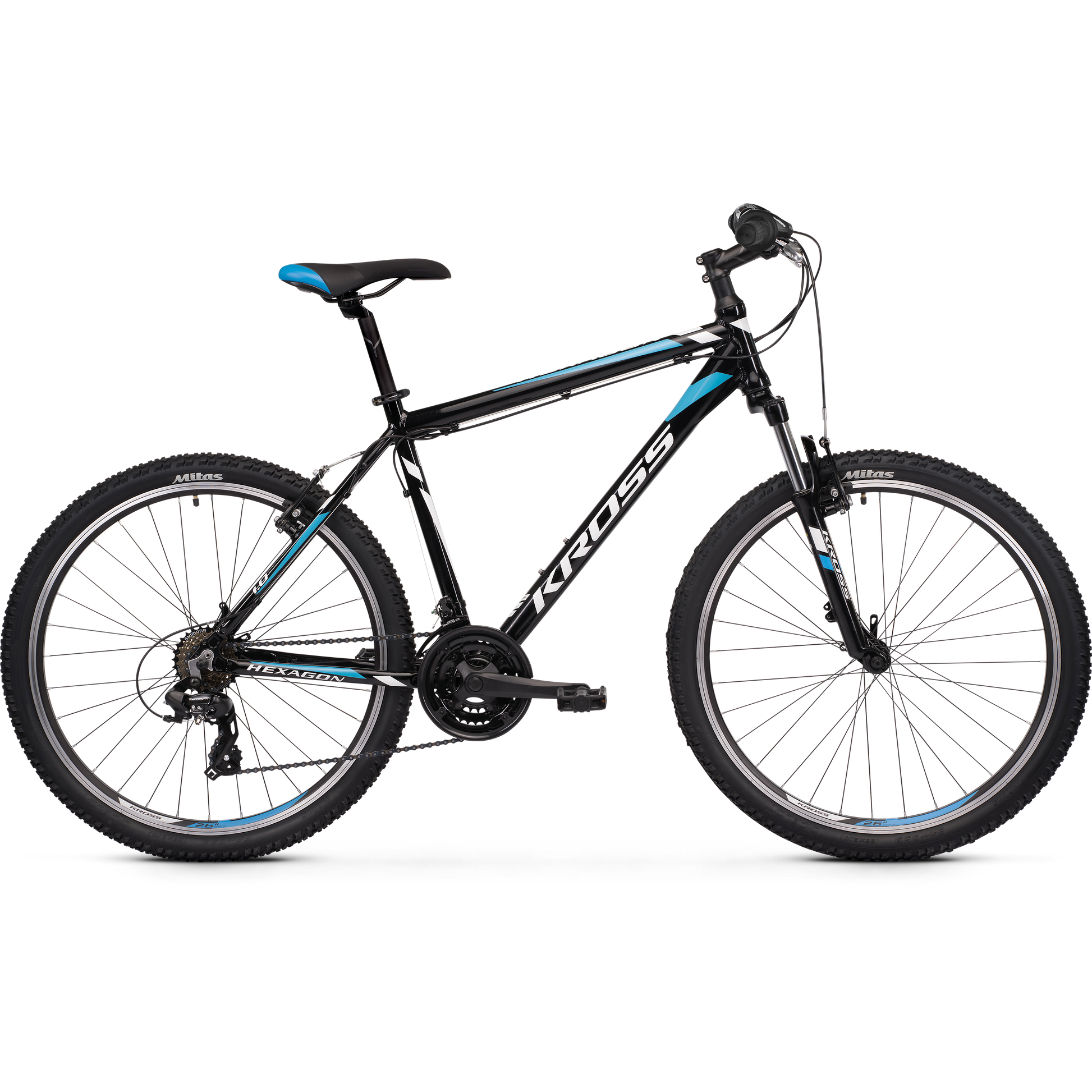 Kross Hexagon 1.0 26 Mountain Bike Black/White/Blue (2020)