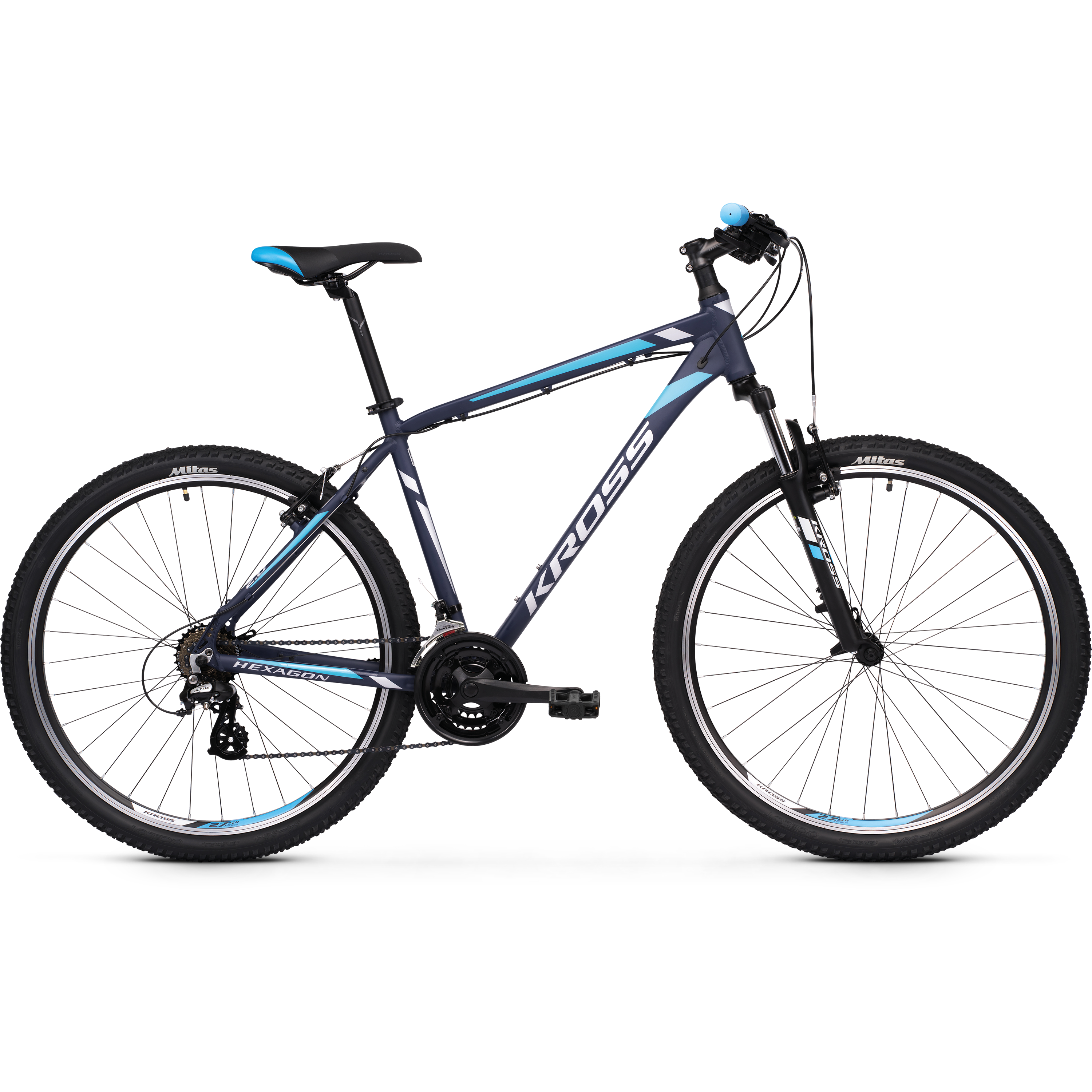 Kross Hexagon 2.0 27.5 Mountain Bike Blue/Silver/Blue